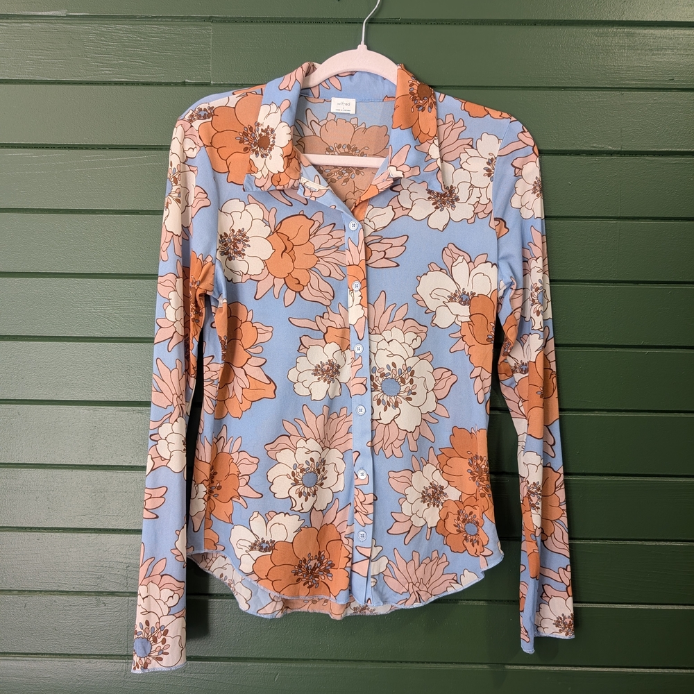 Wilfred Floral Mesh Button-Up